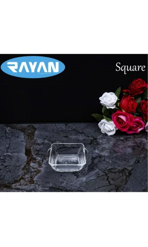 Square Tekli Kare Cam Kahvaltılık Kase Royaleks-81485