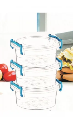 Sweet Yuvarlak Saklama Kabı 3lü Royaleks-ÇNK2320