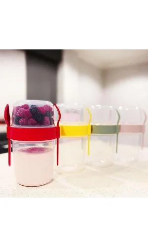 Taken Go Müsli Kabı 650ml Kırmızı Royaleks-AP9451