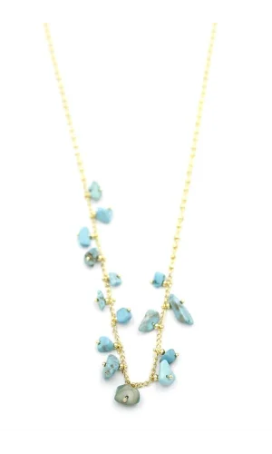 Taş Sallantılı Kolye - Altın