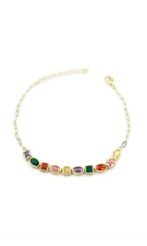 Taşlı Bileklik - Altın