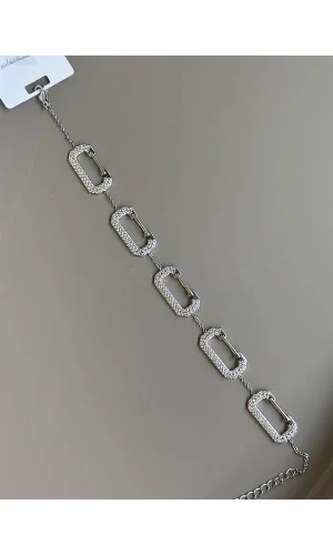 Taşlı Bileklik - Gümüş