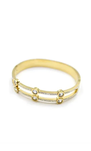 Taşlı Bilezik - Altın