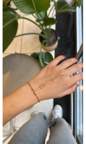 Taşlı Bilezik Şahmeran - Altın