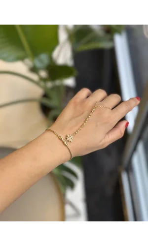 Taşlı Bilezik Şahmeran - Altın