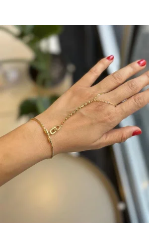 Taşlı Bilezik Şahmeran - Altın