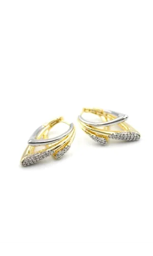 Taşlı Çoklu Küpe - Altın