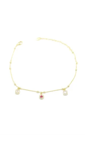 Taşlı Halhal - Altın