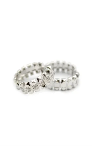 Taşlı Halka Küpe - Gümüş