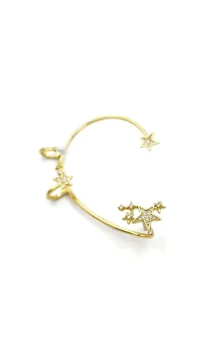 Taşlı Kıkırdak Küpe - Altın