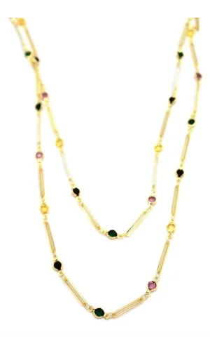 Taşlı Kolye - Altın