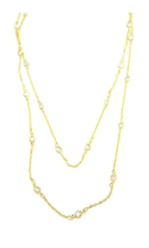 Taşlı Kolye - Altın