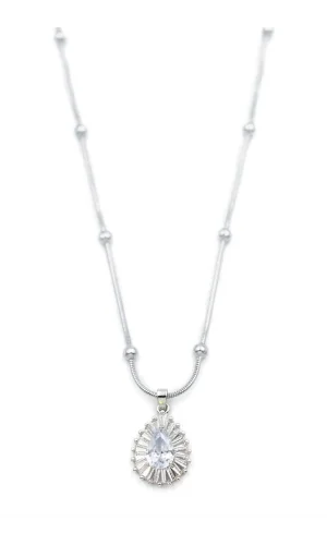 Taşlı Kolye - Gümüş