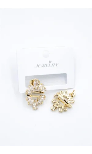 Taşlı Küpe - Altın