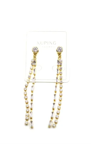 Taşlı Küpe - Altın