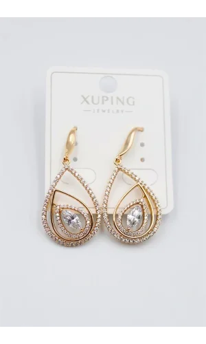 Taşlı Küpe - Altın