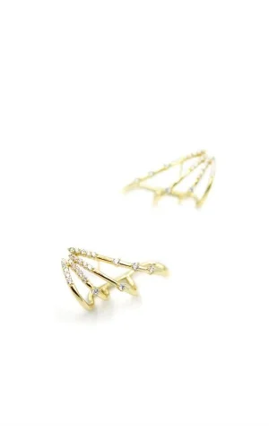 Taşlı Küpe - Altın