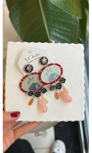 Taşlı Küpe - ÇOK RENKLİ