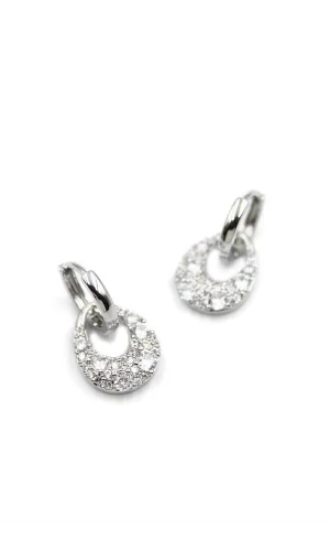 Taşlı Küpe - Gümüş