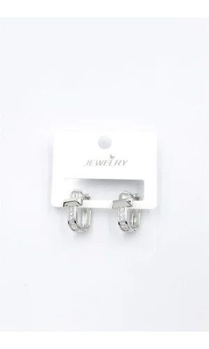 Taşlı Küpe - Gümüş