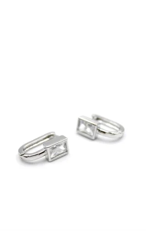 Taşlı Küpe - Gümüş