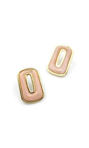 Taşlı Küpe - Pembe