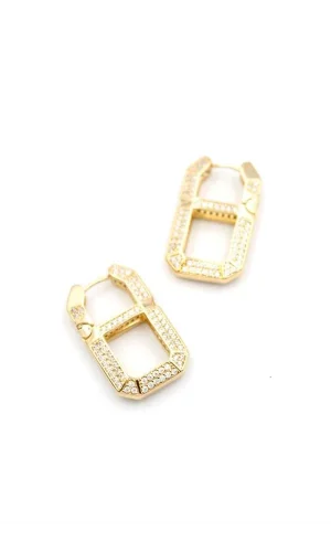 Taşlı Küpe - Rose