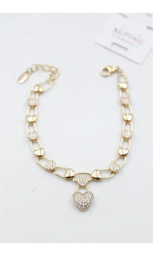 Taşlı Vip Bileklik - Rose