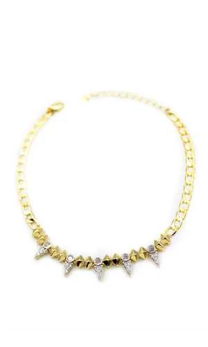 Taşlı Vip Halhal - Altın