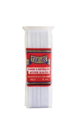 Tekis Lastik No:2 Yassı Lastik Şalvar Lastiği 10 Metre
