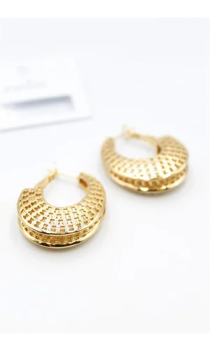 Telkari Halka Küpe - Altın