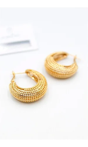 Telkari Halka Küpe - Altın