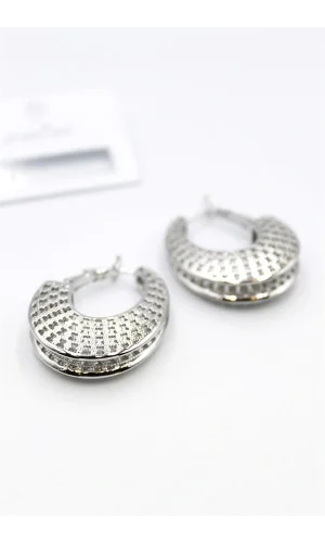 Telkari Halka Küpe - Gümüş