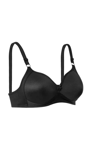 Telsiz Silikonlu Toparlayıcı Sütyen Siyah