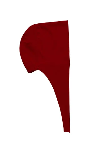 Tesettür Bone Bağcıklı Likralı Bordo