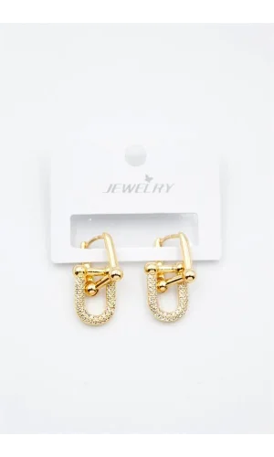 Tf Zincir Küpe - Altın