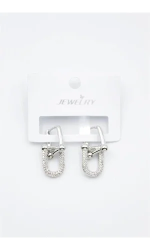 Tf Zincir Küpe - Gümüş