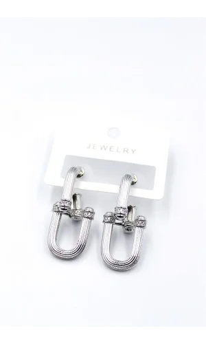 Tf Zincir Küpe - Gümüş