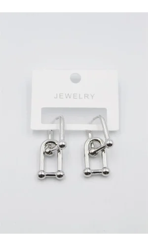 TF Zincir Küpe - Gümüş