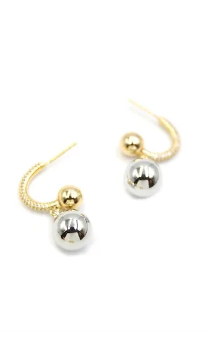 Top Halka Küpe - Gümüş