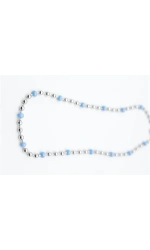 Turkuaz Boncuk Kolye - Gümüş