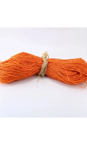 Turuncu Renk Çile Kağıt İp Çanta Ipi Supla Ipi  No:65 - (550-600 gr)