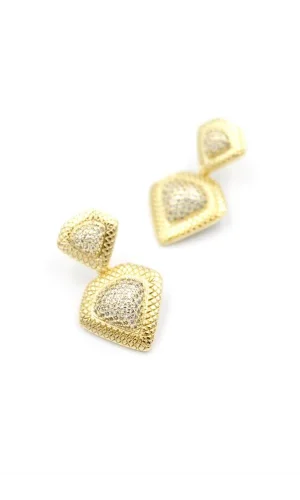 Üçgen Küpe - Altın