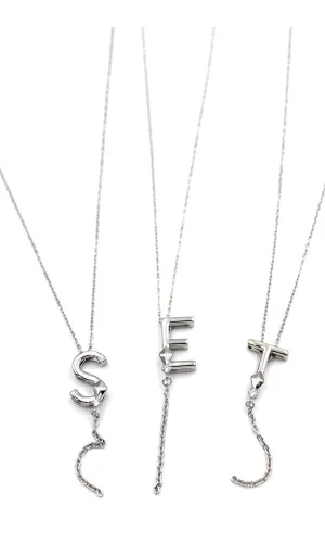 Uzak Şehir Harf Kolye - Gümüş