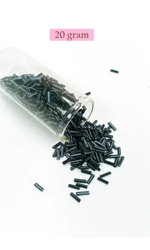 Uzun Boru Kesme Boncuk Çap 2mm Uzunluk 10 mm - 20 Gram - Koyu Yeşil - BNC227