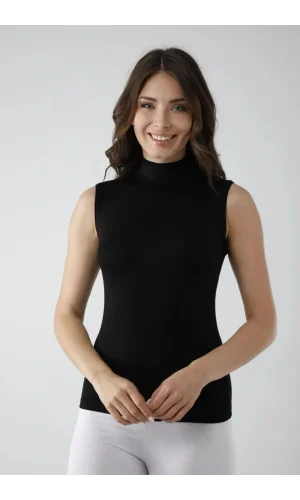 Vivaldi Kadın Siyah Sıfır Kol Balıkçı Body 350