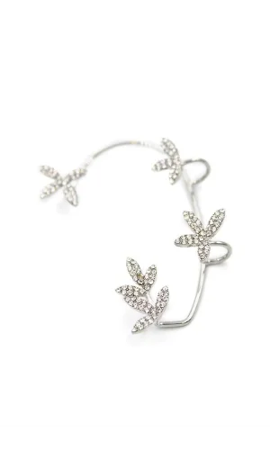 Yaprak Kıkırdak Küpe - Gümüş