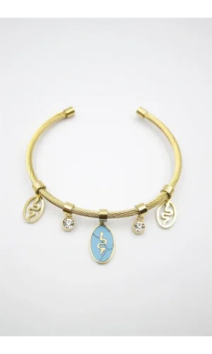 Yılan Örgü Bilezik - Altın