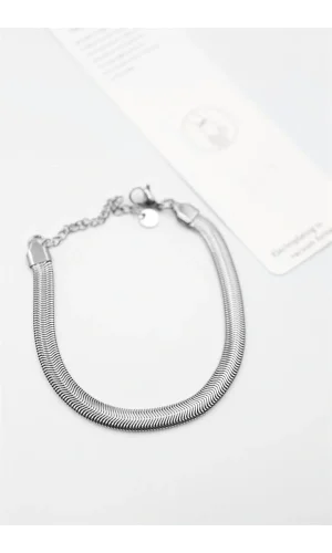 Yılan Zincir Bileklik - Gümüş