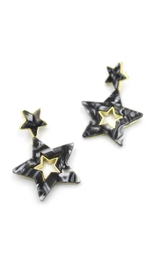 Yıldız Küpe - Siyah